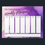 Avslappnad Handwrite Lila Abastract Weekly Planner Anteckningsblock<br><div class="desc">Den här fet veckovisa planeraren har skapats med mycket grundläggande inslag som alla kan redigeras... utom för huvudet. Frasen"veckovis planner" återges i ett modernt handskriftsteckensnitt för avslappnad och har placerats överst på sidan som en bild. Använda fälten för mallen om du vill lägga till dina uppgifter efter behov. Bakgrunden var...</div>