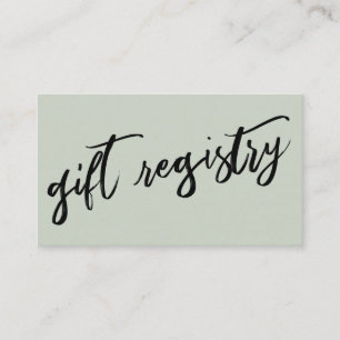 Avslappnad Handwrite Sage Grönt Gift-register Tilläggskort