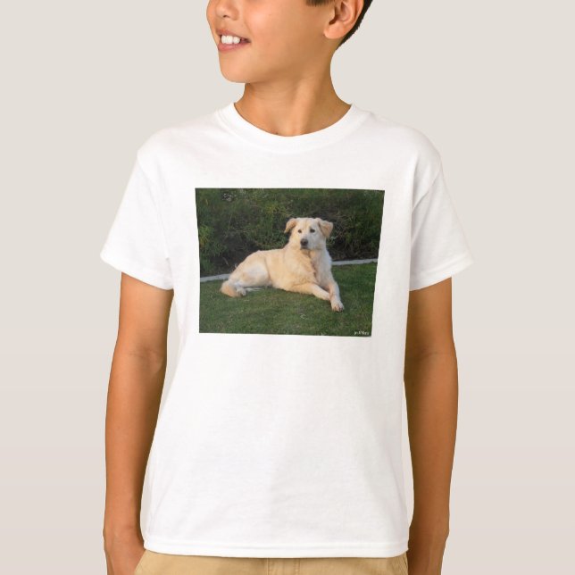 Avslappnad hund t shirt (Framsida)