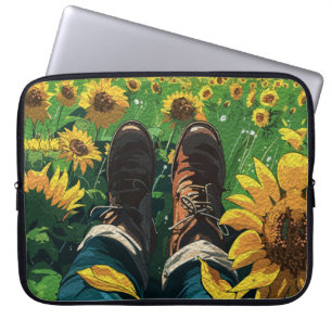 Avslappnad i Solrosparadis Laptop Fodral