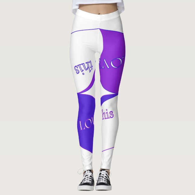 Avslappnad idrott leggings (Framsida)