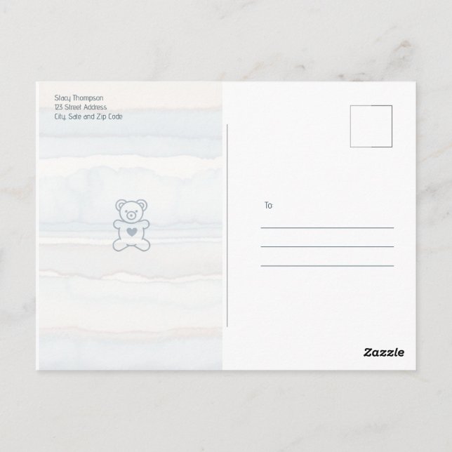 Avslappnad inbjudan till Mysiga babybabyskor (Baksida)