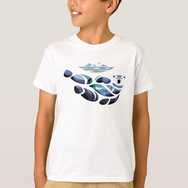 Avslappnad Isbjörn T Shirt (Framsida)