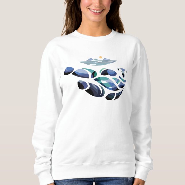 Avslappnad Isbjörn T Shirt (Framsida)