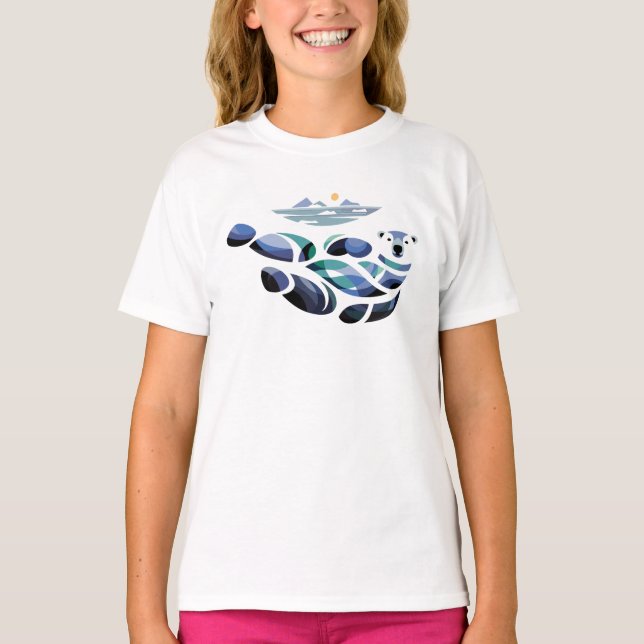 Avslappnad Isbjörn T Shirt (Framsida)