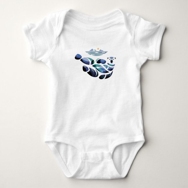Avslappnad Isbjörn T Shirt (Framsida)