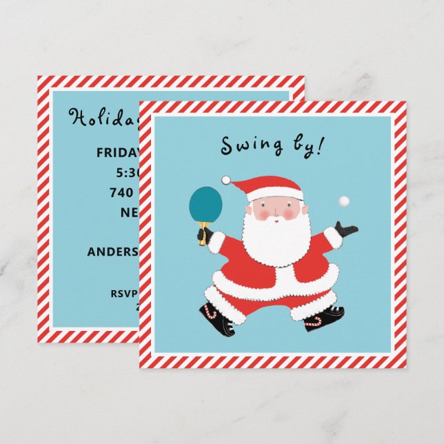 Avslappnad Julfesten Jul Inbjudningar (Fram/baksida)