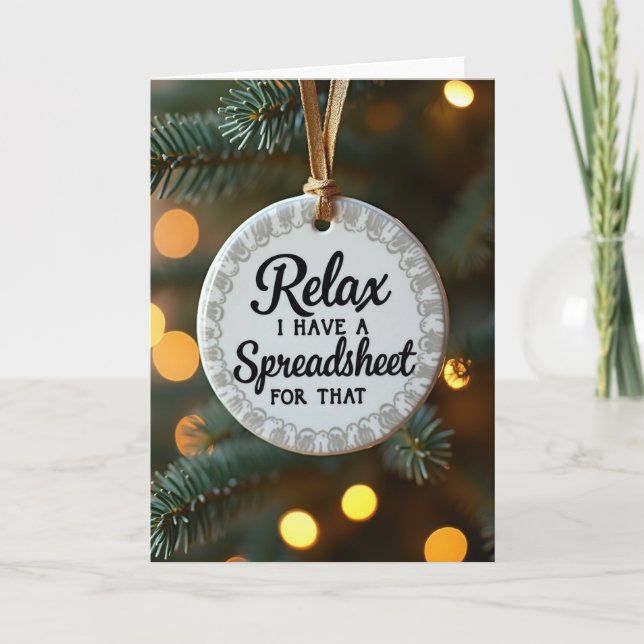 Avslappnad Kalkylblad Ornament Kort (Framsida)