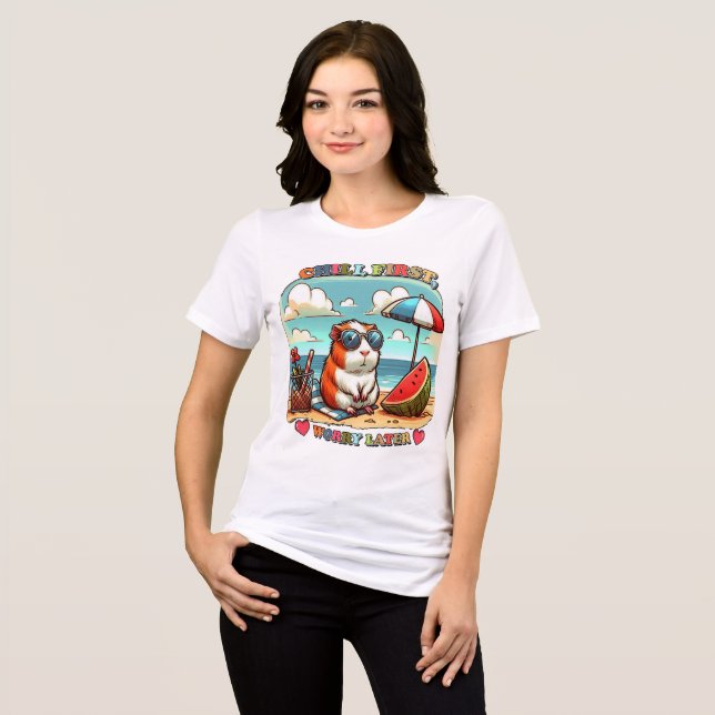 Avslappnad Kapybara T Shirt (Framsida Full)