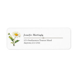 Avslappnad Land Daisy Returadress Etikett