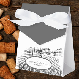 Avslappnad Land Italien Vineyard Rustic Bröllop Presentaskar