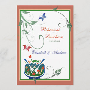 Avslappnad Lunch - Rehearsal Luncheon-inbjudan Inbjudningar