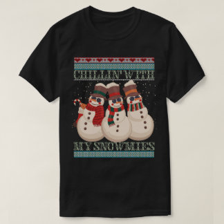 Avslappnad Med Mina Snökompisar Snömannakonst T Shirt