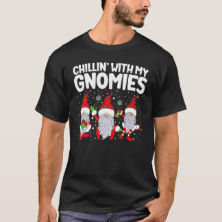 Avslappnad Med Mina Tomtar Jul Matchande Familj  T Shirt