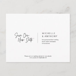 Avslappnad minimal, Spara vårt nya datum, uppskjut Vykort