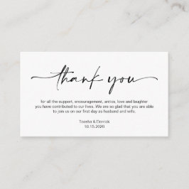 Avslappnad Minimalistisk Black bläck Pen, Bröllop  Tilläggskort