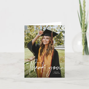 Avslappnad Modern Calligraphy Script Photo Student Tack Kort