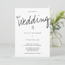 Avslappnad modern minimal typografi Bröllop