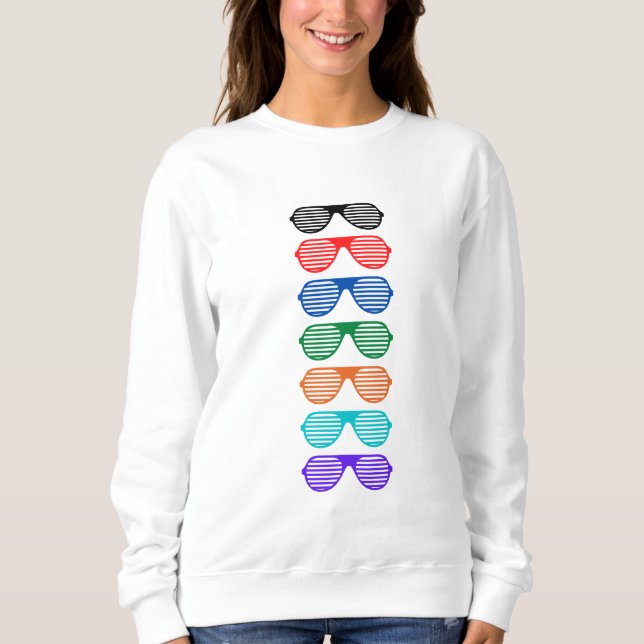 Avslappnad Mörk Färgglas Kvinnor: Sötskjorta T Shirt (Framsida)