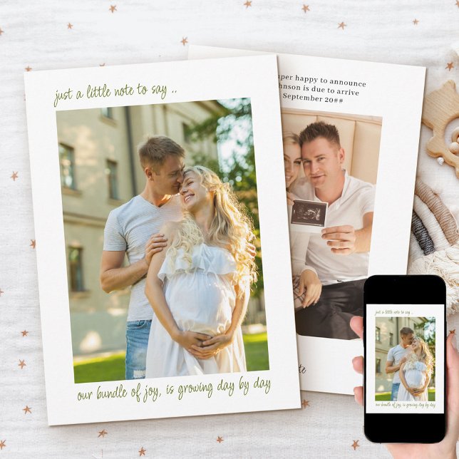 Avslappnad Note to say 2 Lodrät Photo Gravid Anno Meddelande (Skapare uppladdad)