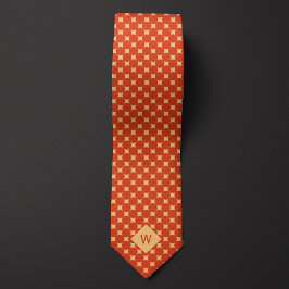 Avslappnad Orange Circles Monogram Slips