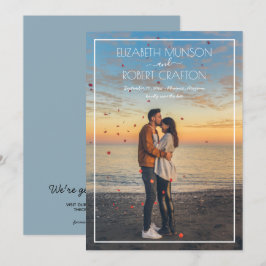 Avslappnad Photo Bröllop spara datum Datumet