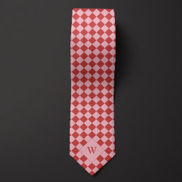 Avslappnad Red Checkered Monogram Slips