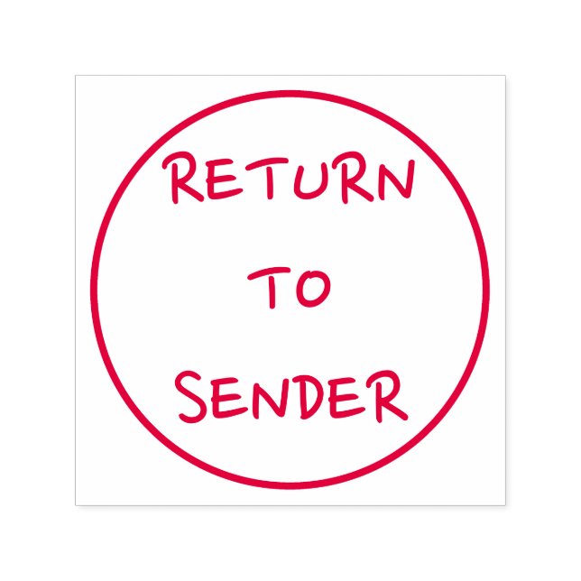 Avslappnad "RETURN TO SENDER" i en cirkelkontur Självfärgande Stämpel (Design)