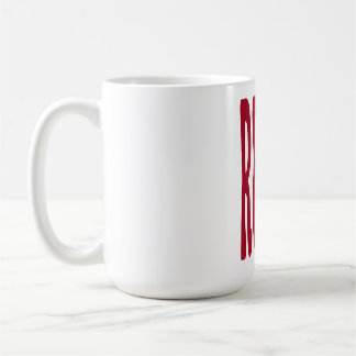 Avslappnad röd retro vågig typografi estetisk kons kaffemugg