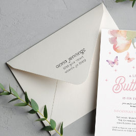 Avslappnad Roligt Handskriven Returadress Självfärgande Stämpel