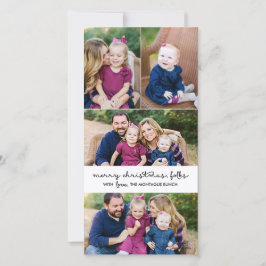 Avslappnad Script 4 Photo jul-Helgdag, sida vid si Julkort