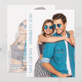 Avslappnad Script Photo Bröllop spara datum Datumet