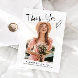 Avslappnad Script Studenten Photo Tack Heart Kort
