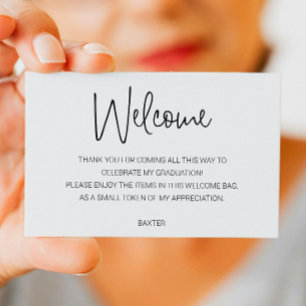 Avslappnad Script Studenten Välkomsthjälp Bag Bask Placeringskort