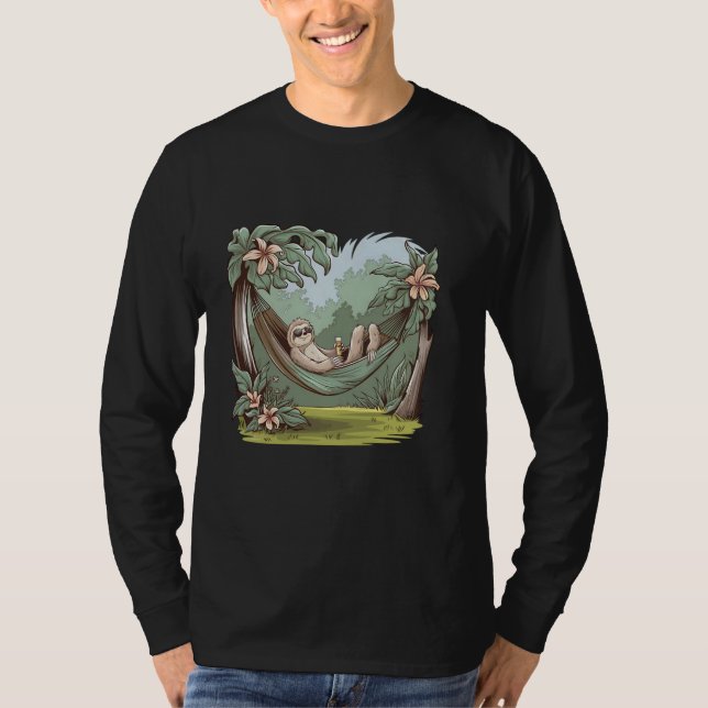 Avslappnad Sengångare I Hängmattan T Shirt (Framsida)