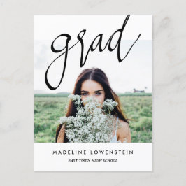 Avslappnad Simple Grad Typography Student Photo Meddelande Vykort