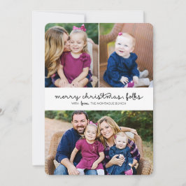 Avslappnad skript 3-Helgdag för fotojul - platta k Julkort