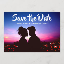 Avslappnad skript Spara datumfoto Inbjudningar