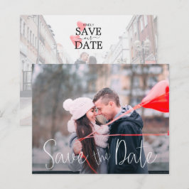 Avslappnad Skriptskript Bröllop Foto Spara datum