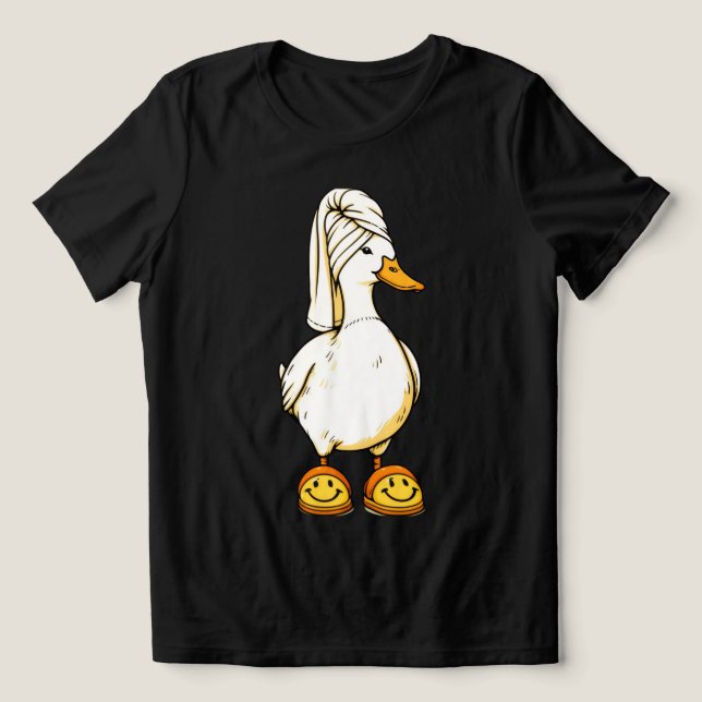 Avslappnad Spa Anka Kvinnors Minimalistisk T-Shirt (Design Framsida)