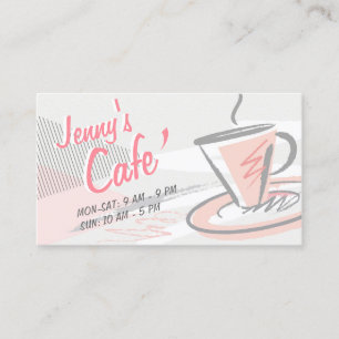 Avslappnad Stil Cafe/kaffebutik Visitkort