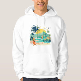 Avslappnad strand för sommaren hoodie