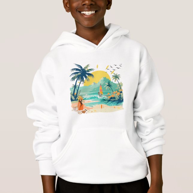 Avslappnad strand för sommaren t shirt (Framsida)