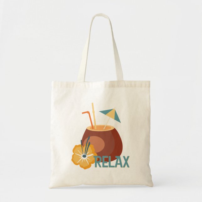 Avslappnad strandtotebag tygkasse (Framsidan)