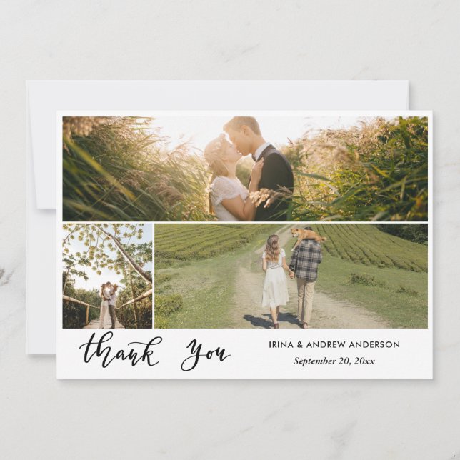 Avslappnad Tack-skript Bröllop-foto (Framsida)