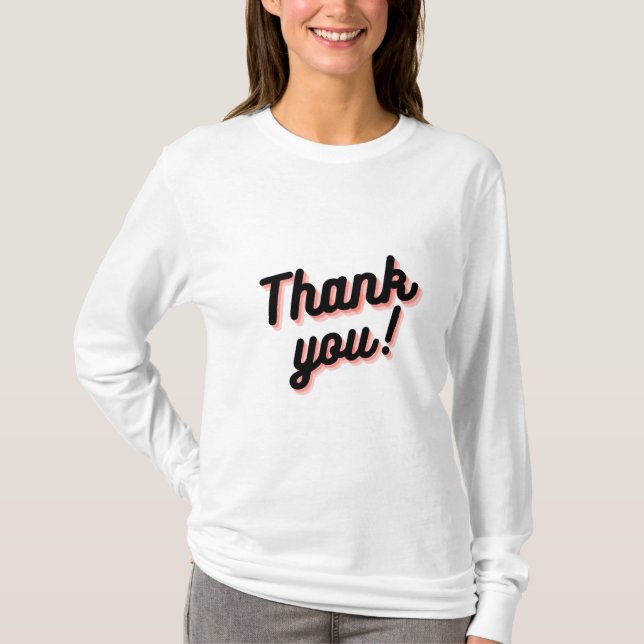 Avslappnad tack T-Shirt (Framsida)