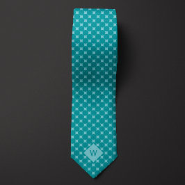 Avslappnad Teal Circles Monogram Slips