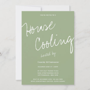 Avslappnad Typography House Cooling Party bjudan