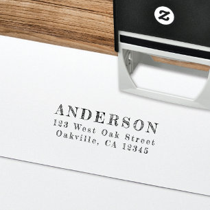 Avslappnad Vintage Hand Writing-Returadress Självfärgande Stämpel