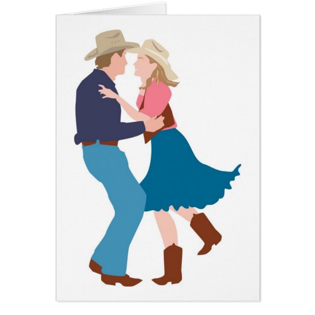 Avslappnad Western bröllopsmottagning Hälsningskort (Framsidan)